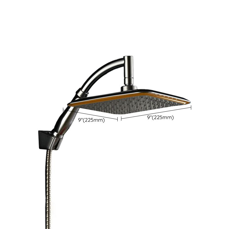 Modern Square Shower Head Combo Chrome Rain Fall Shower Head