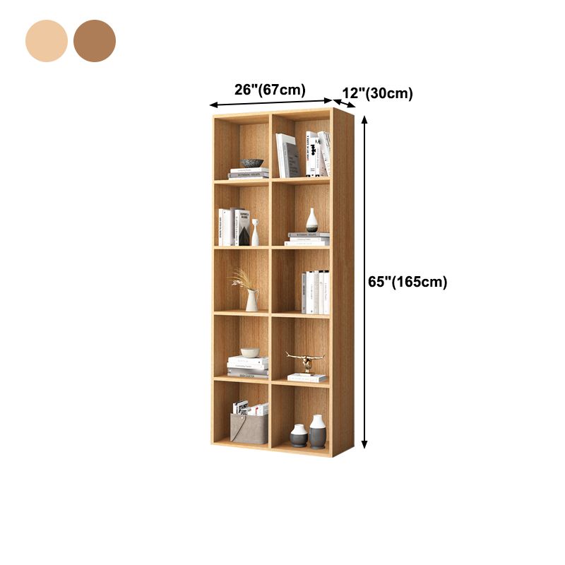 Closed Back Bookshelf Contemporary Style  Bookcase for Office Home Study Room
