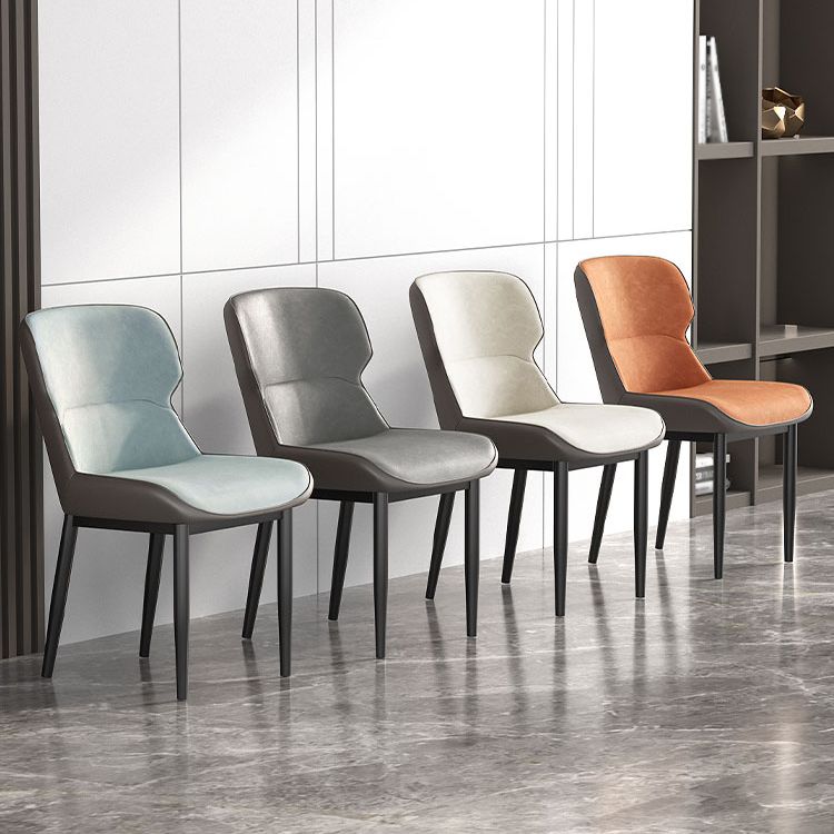 Contemporary Metal Indoor-Outdoor Room Chair Wingback Side Chair