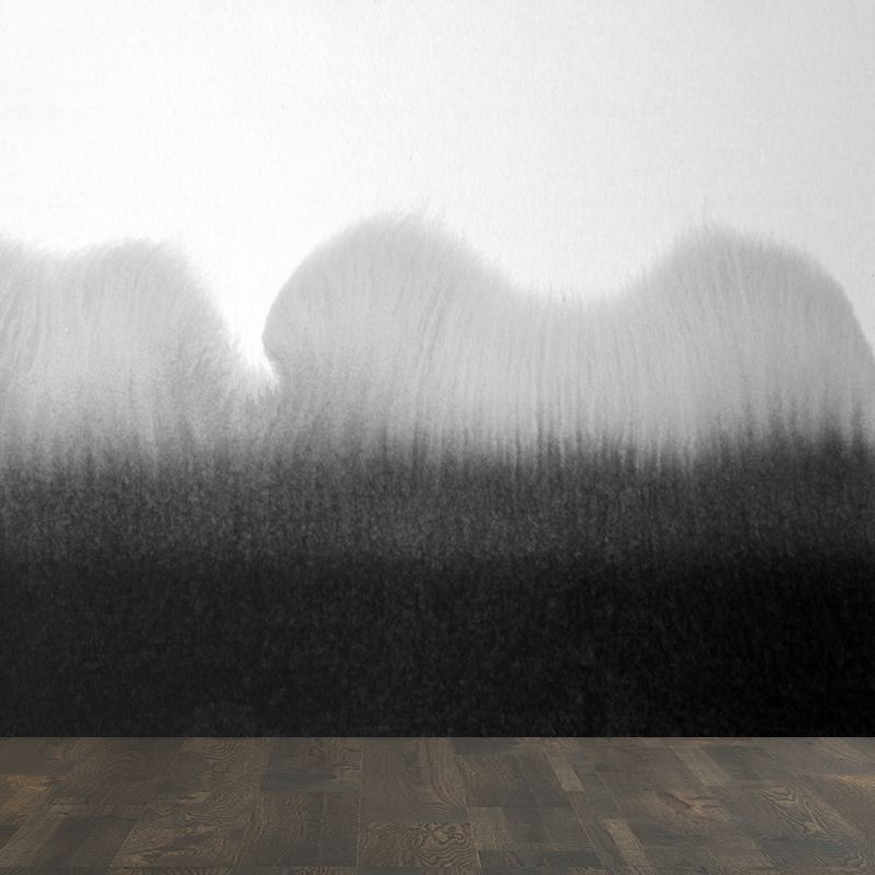 Big Ink Painting Mural Wallpaper Minimalism Abstract Wall Art in Black and White