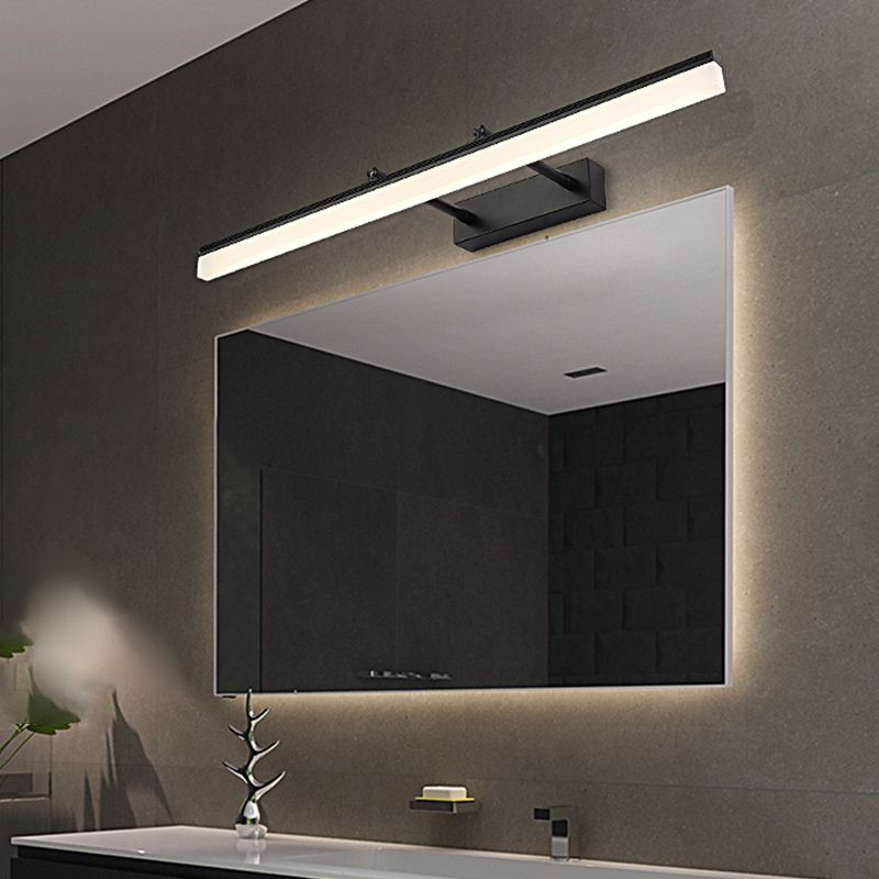 Éclairage mural de forme de style moderne métal 1 appliques murales légères pour salle de bain