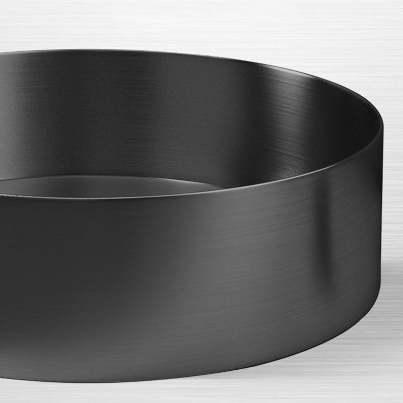 Metal Trough Sink Solid Color Bathroom Sink with Pop-Up Drain