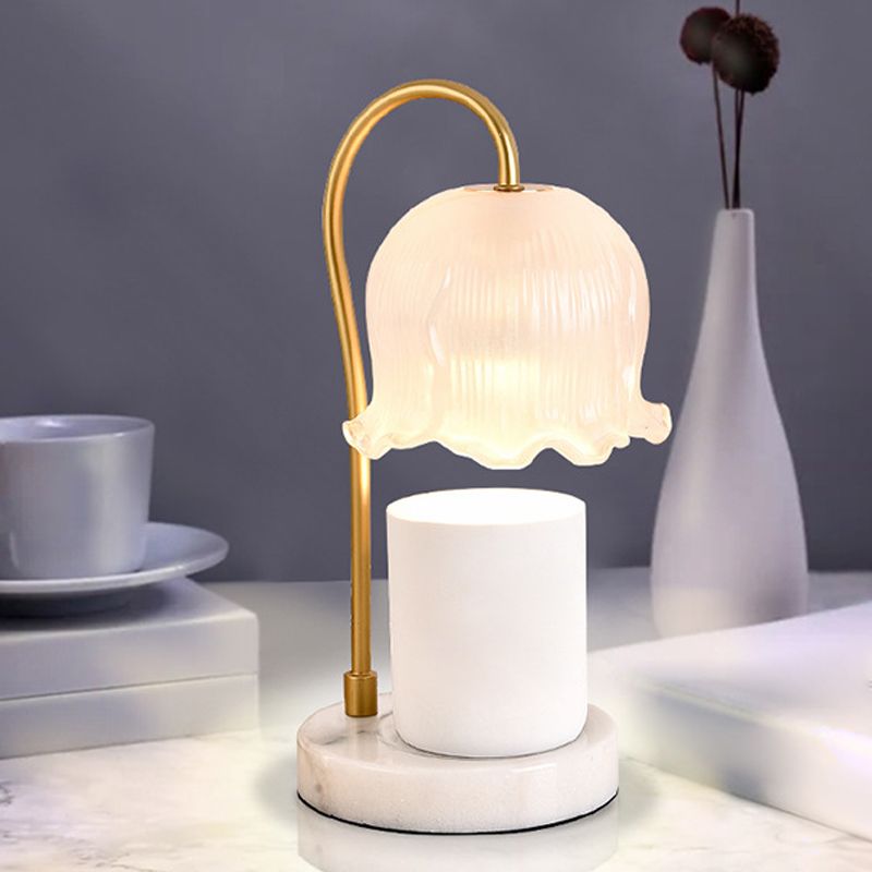 Lampada da tavola dei fiori moderni aromaterapia che scioglie la lampada da scrivania di cera (senza candele di aromaterapia)