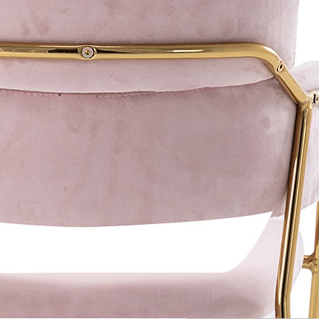 Sillas de comedor de terciopelo Glam, silla lateral de comedor con respaldo abierto para uso en restaurantes