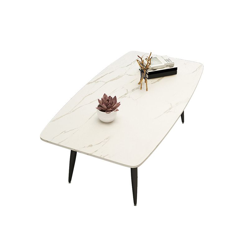 Rectangle Slate Coffee Table Glam 4 Legs Coffee Cocktail Table