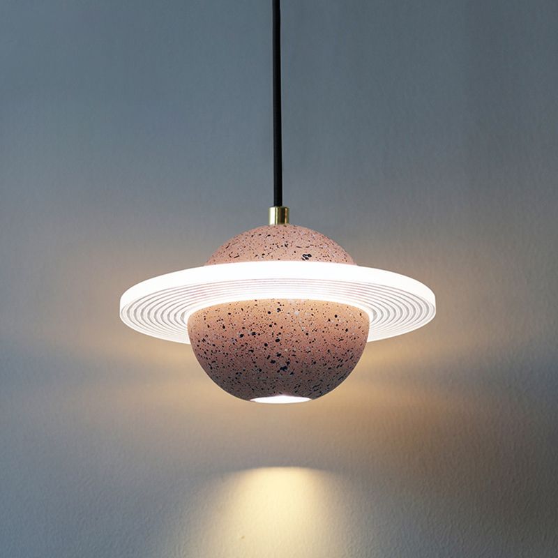 Spherical Down Lighting Pendant Modern Style Cement 1 Light Drop Pendant