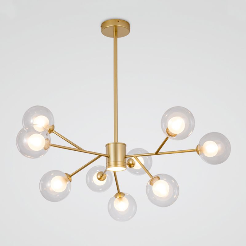 Cosco moderno de techo de hierro forjado colgado de vidrio de vidrio