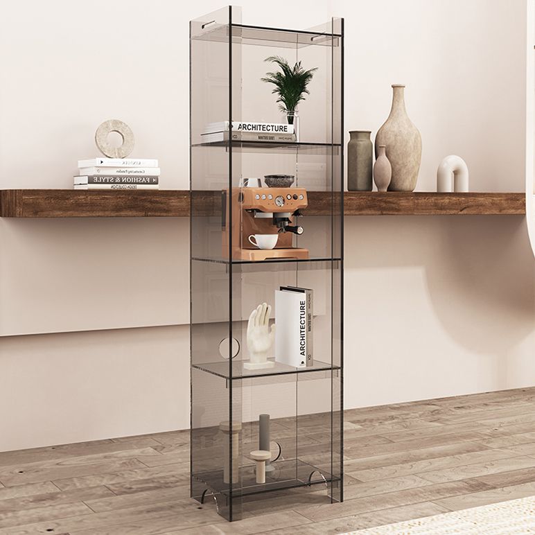Glam Closed Back Standard Bookshelf Shelves Included Acrylic Bookcase