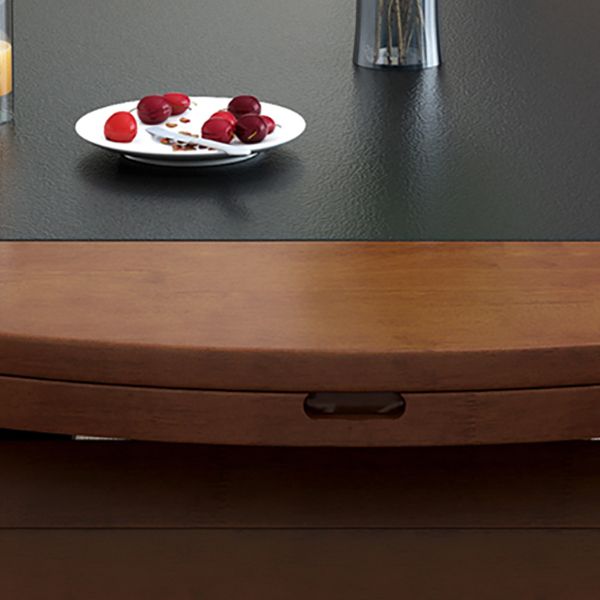 Modern Stone Scalable Dining Table Solid Wood Leg for Dining Room