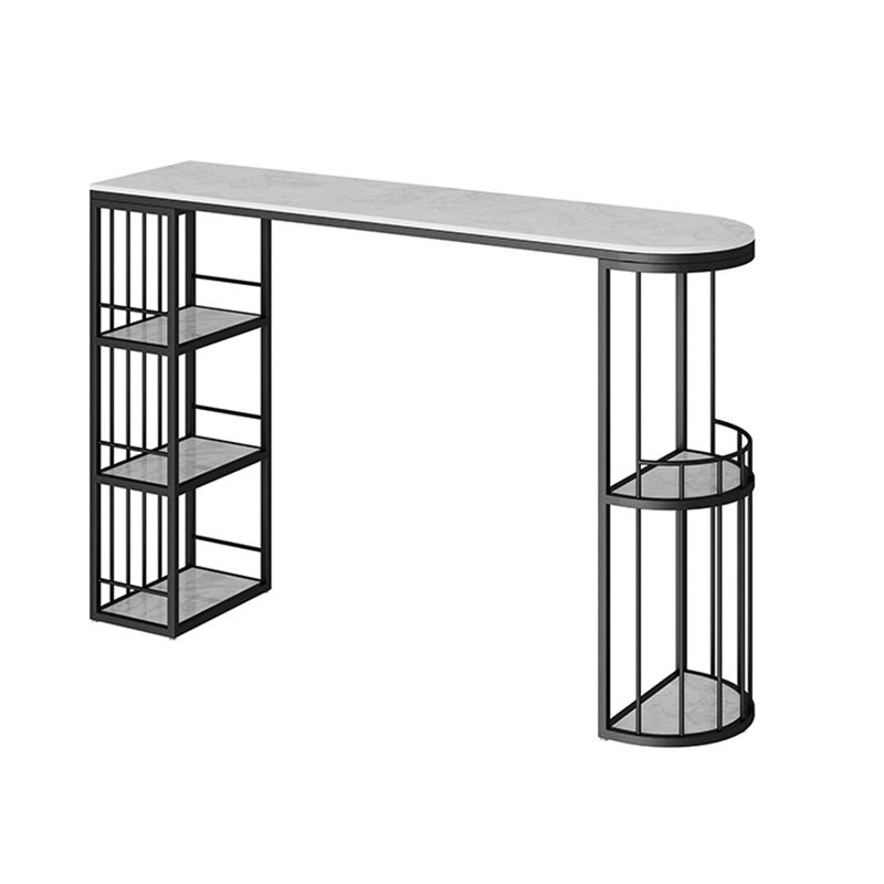 Modern 1/3 Pieces Bar Table Set Stone Counter Table with Stools for Dining Room