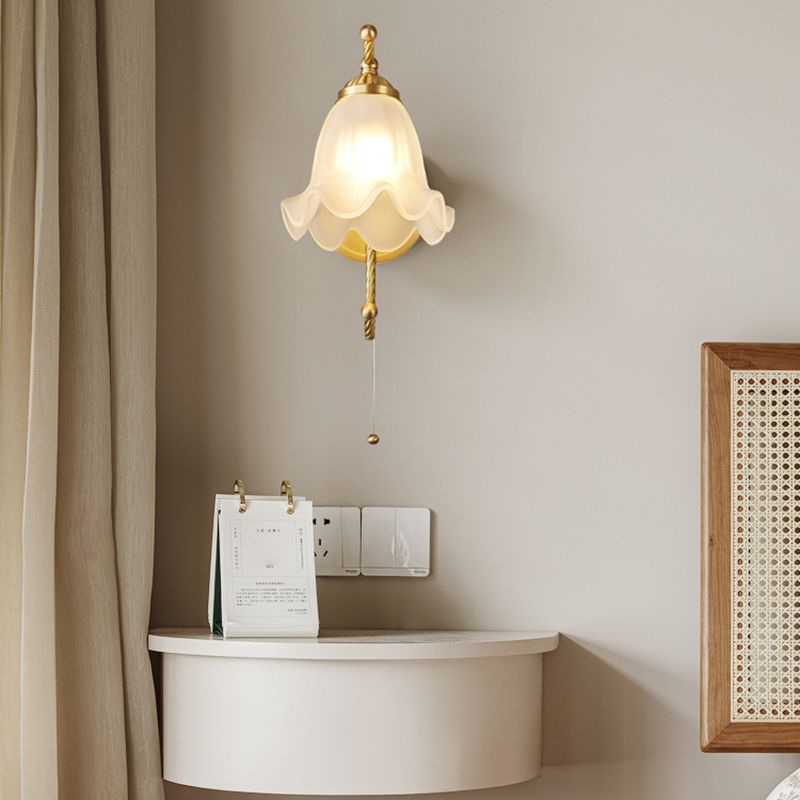 Modern Wall Light Sconce Vintage Glass Wall Light Fixture for Bedroom