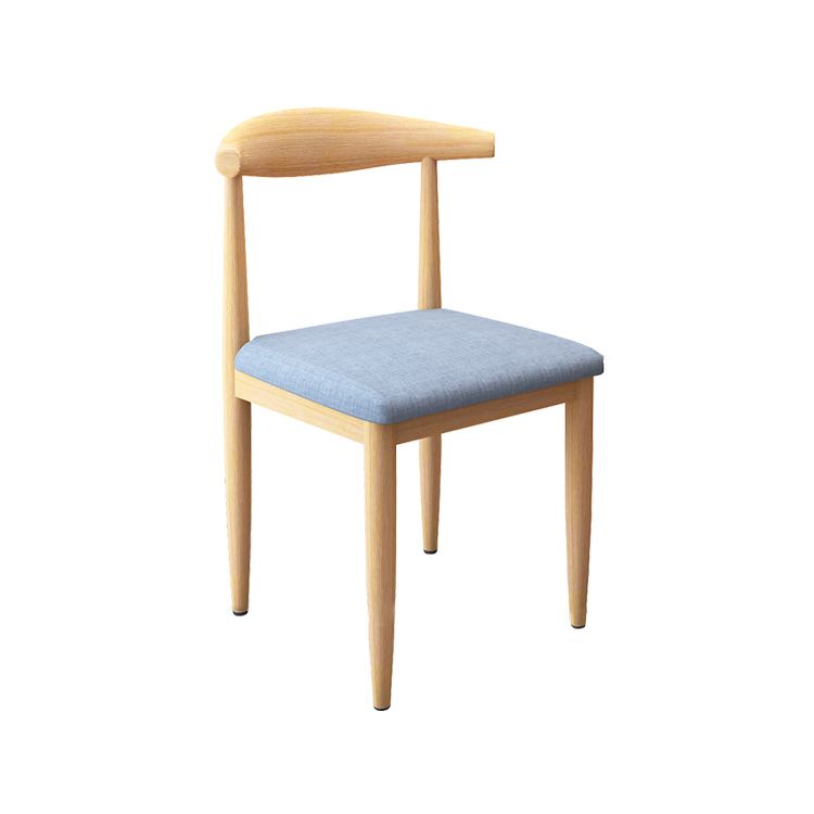 Contemporary Style Metal Chair Set Kitchen Dining Open Back Side Chairs