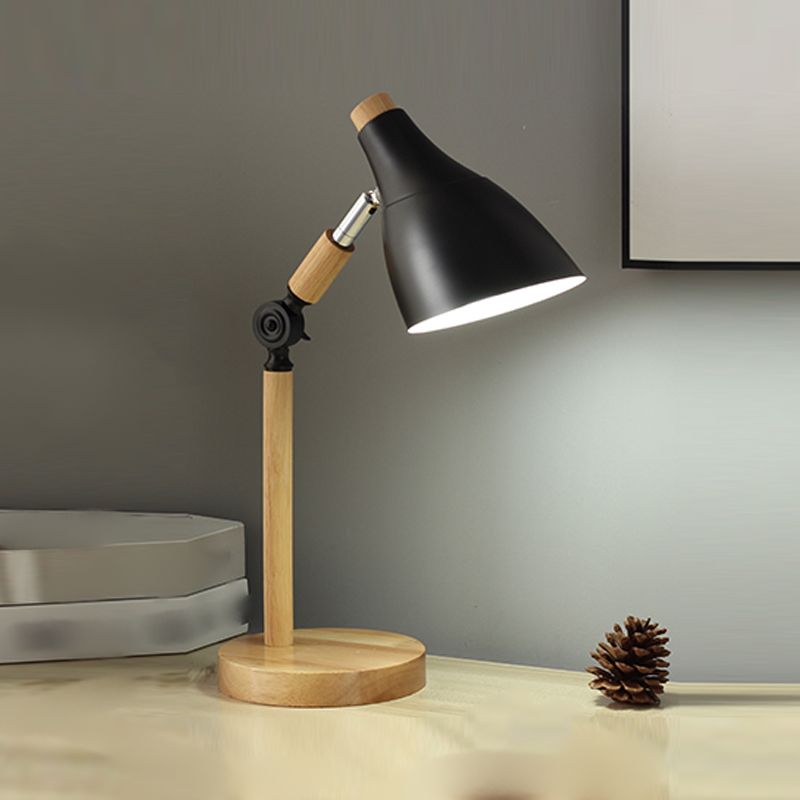 Modern Style Conical Table Lamp Metal 1-Light Nightstand Lamp