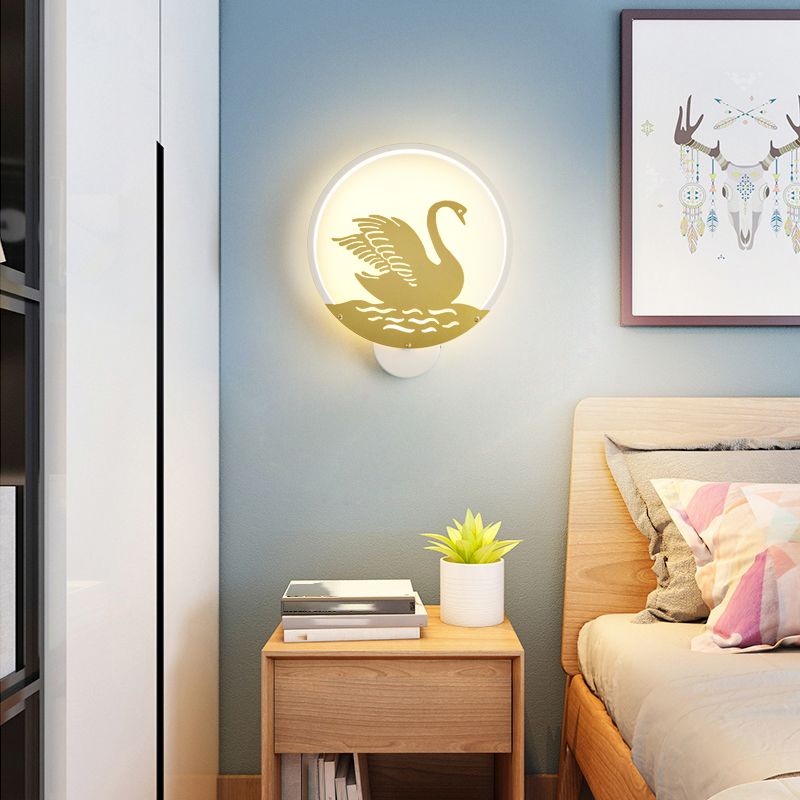 Kids Style Unique Shape Wall Light Metal 1 Light Wall Mounted Light Fixture