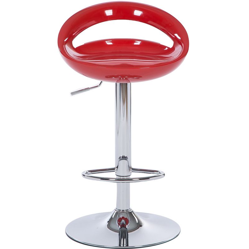 Low Back Plastic Dining Stools Armless Bar Stools with Metal Base