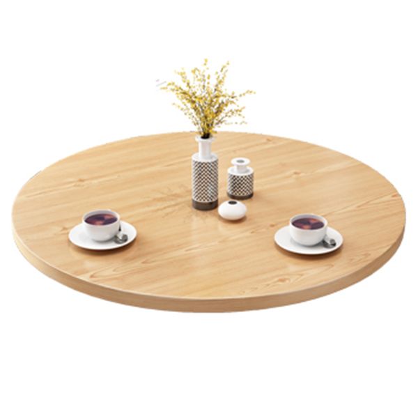 Modern Round Dinner Table Natural Oak Wood Tabletop for 2 Persons