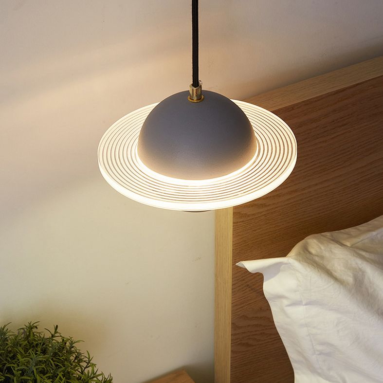 Globe Hanging Pendant Lights Modern Minimalist Style Pendant Ceiling Light with Cement Shade