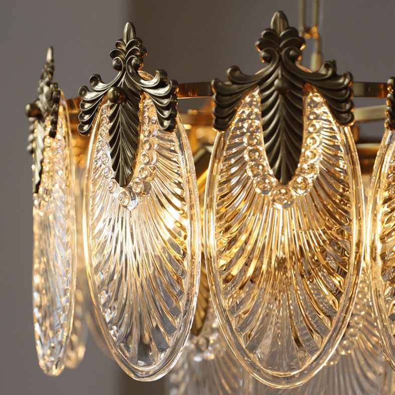Luminaire de lustre en plumes