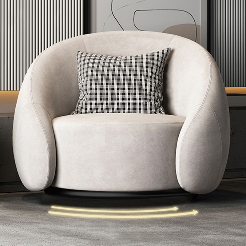 Contemporary 33.07" Wide Pillow Back Chair Velvet Sloped Arm Chair in Gray