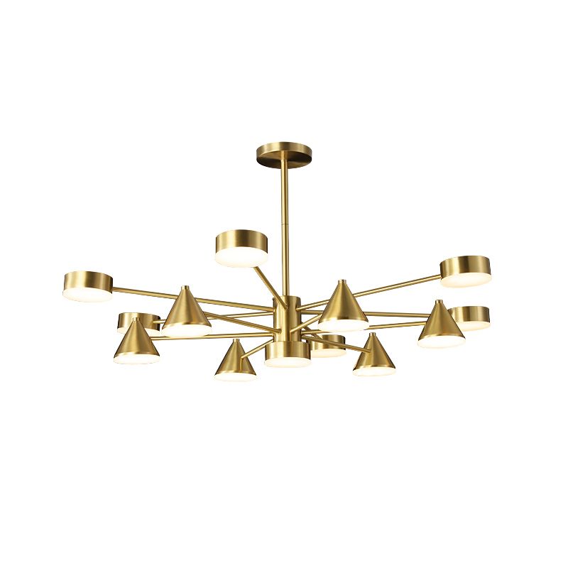 Brass Chandelier Lighting Postmodern Pendant Lamp for Living Room Dinning Room