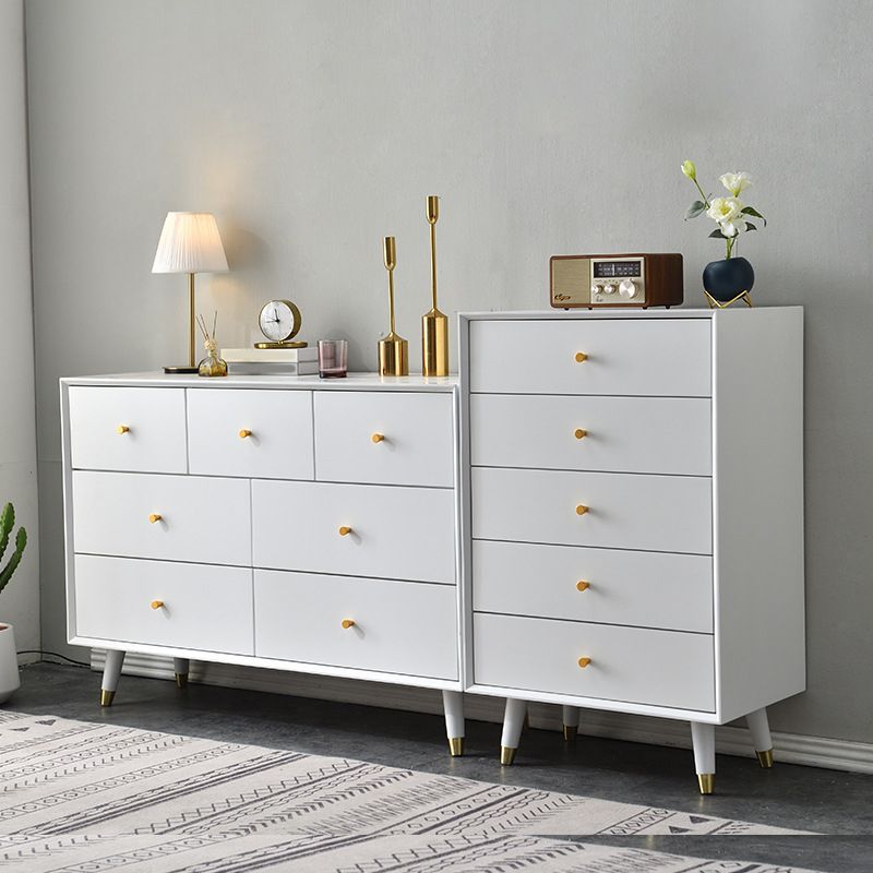 Classic Glam Solid Wood Storage Chest Bedroom Soft-Close Drawers Dresser