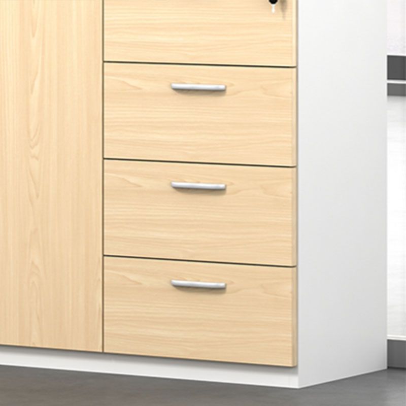 Medieval Modern Filing Cabinet Wooden Frame Lateral Filing Cabinet