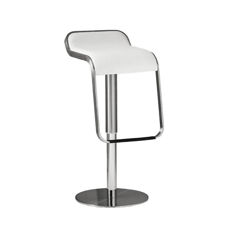 Modern Style Adjustable Backrest Counter Stool with Leather Cushion