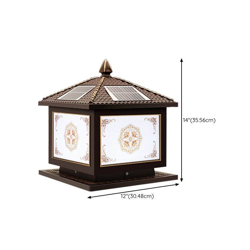 Modern LED Pillar Lamp Creative Solar Lighting Fixture for Garden
