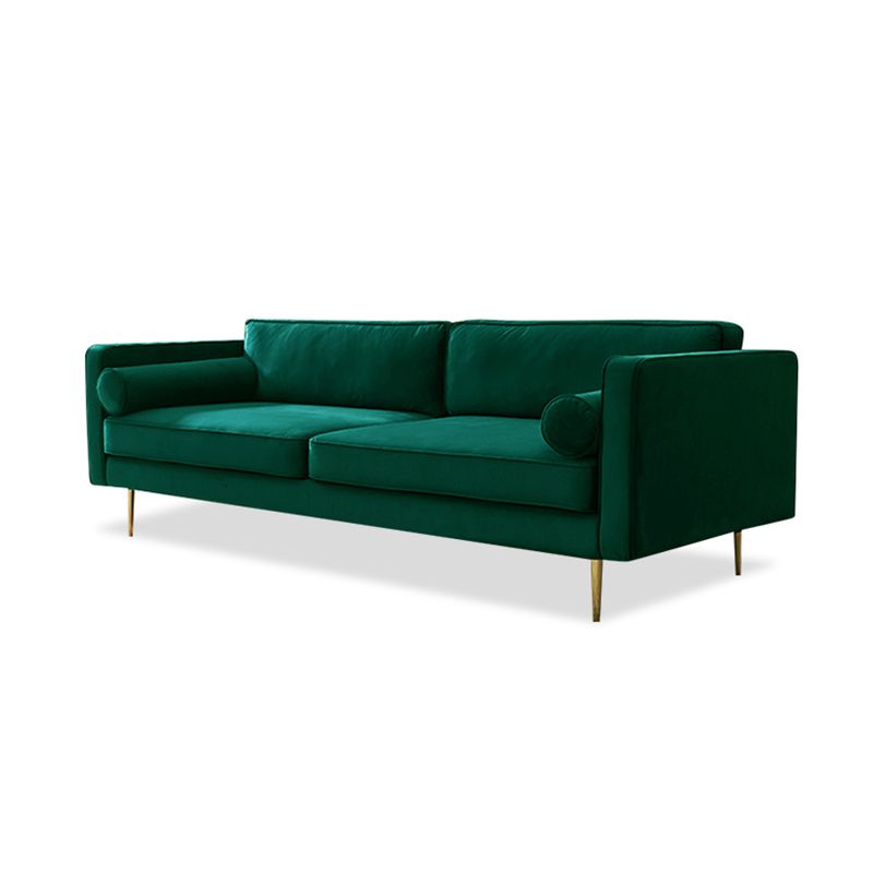 Velvet 2/3-zits midden-eeuwse moderne 31,5 "brede vierkante armbank