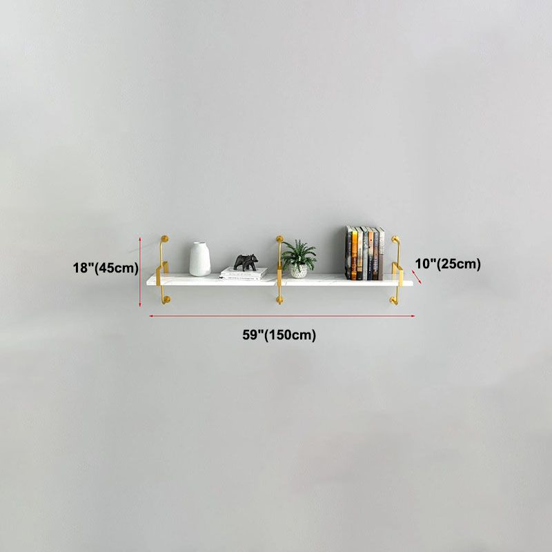 9.84 "W Bücherregal Glamstil Wandmontage Bücherregal für Home Office Study Room