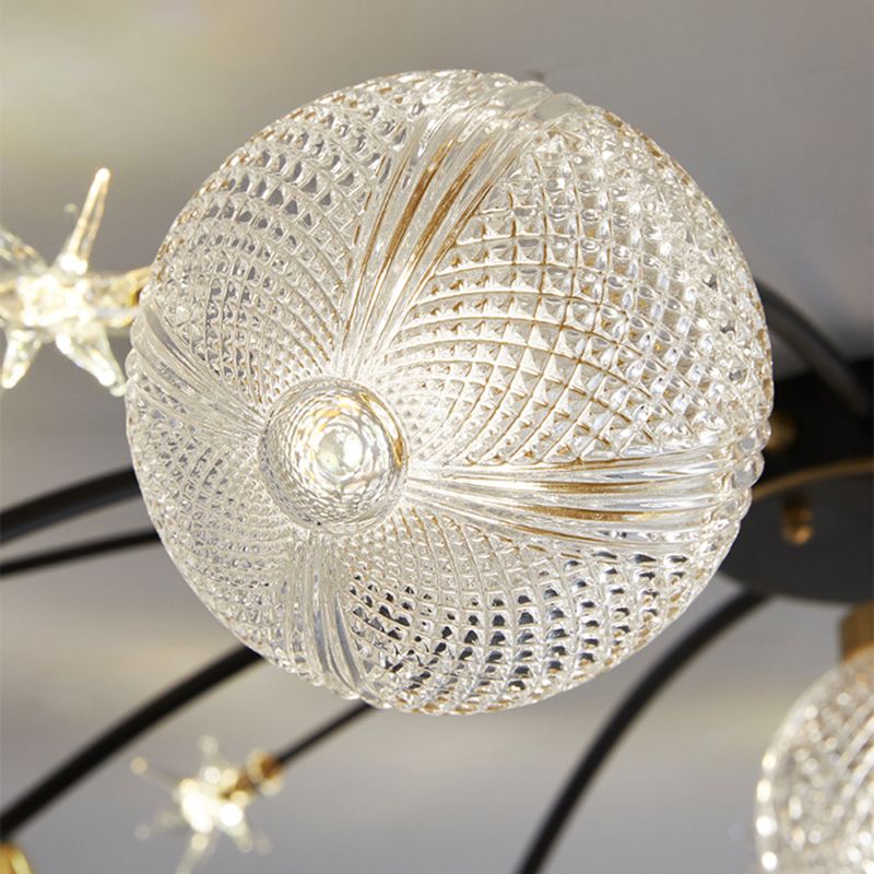 Nordic Style 9-Lights Ceiling Lamp Ball Shape Ceiling Light for Bedroom