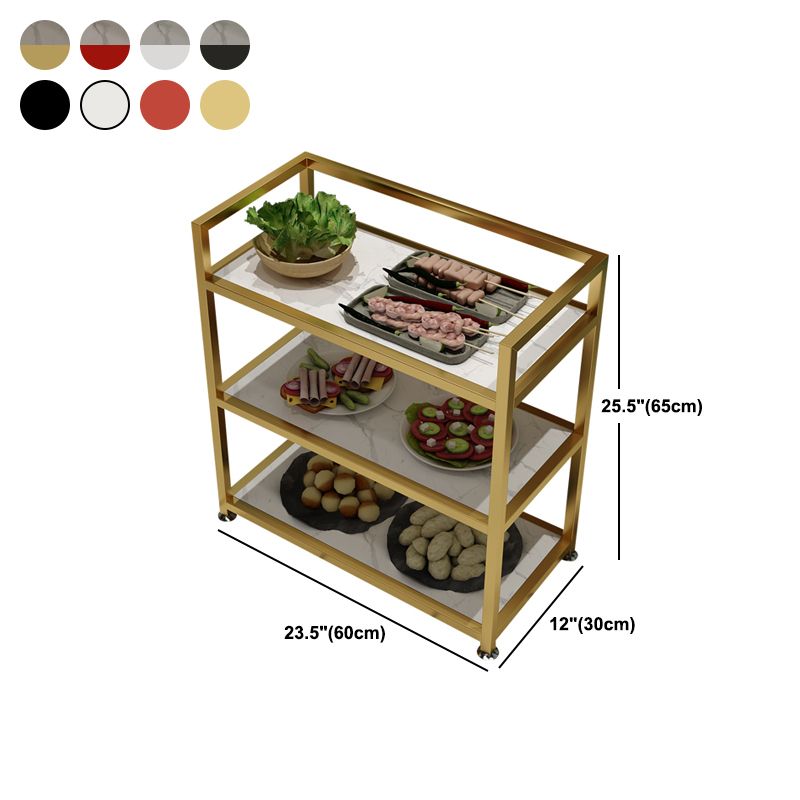 Modern 25.59"H Portable Prep Table Metal Prep Table for Home Use