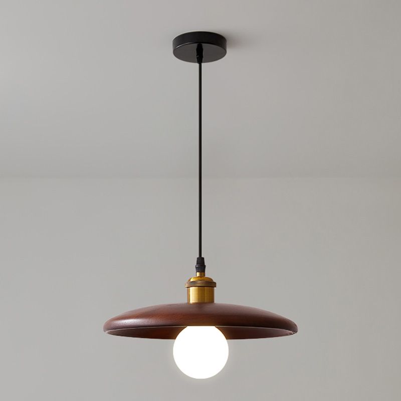 Pfanne hängende Leuchte moderne 1-Licht-Suspension Anhänger Licht mit Holz