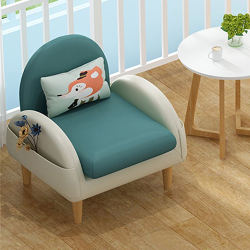 25.6"L x 23.62"W x 29.53"H Modern Faux Leather Tight Back Armchair