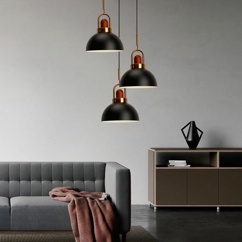 Bowl Shape Hanging Lighting Modern Style Metal Hanging Lamp for Bedroom