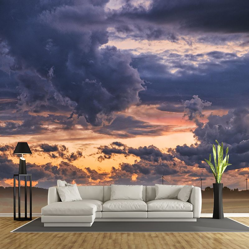 Beautiful Sky Mural Wallpaper Modern Style Decorative Photography for Kitchen