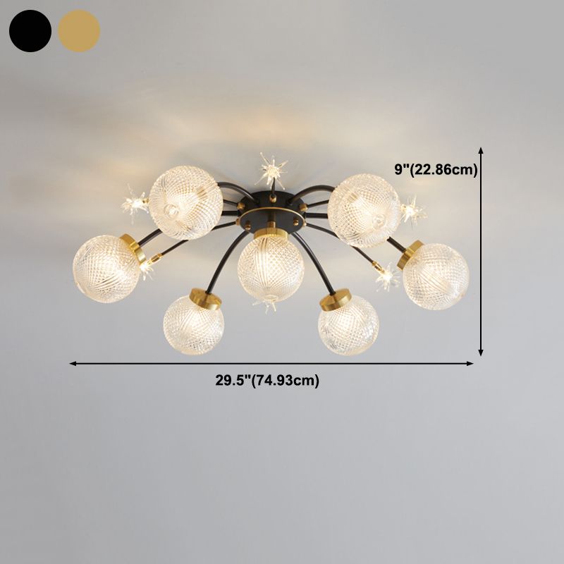 Modern Sputnik Semi Flush Mount Flush Light Fixtures for Dining Room