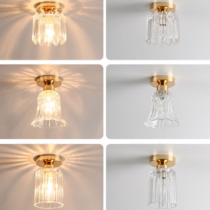 Modern Creative LED Close to Ceiling Fixtures with Glass Shade for Porch