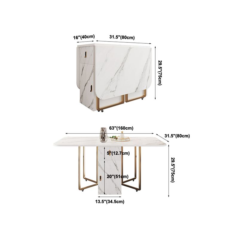 Eigentijdse stijl rechthoek eettafel vouwen eetkamer huismeubilair