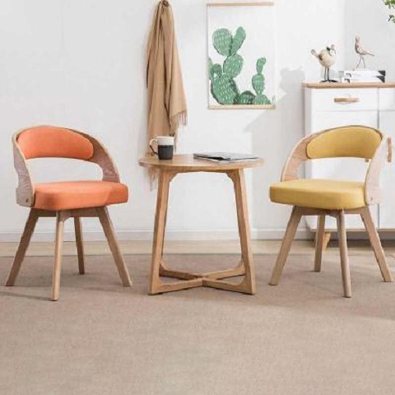 Contemporary Swivel Side Dining Room Chair Open Back Chair for Home Use