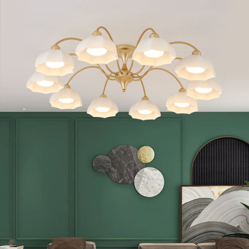 Modern Simple Iron Ceiling Light Dome Shape Ceiling Lamp for Bedroom