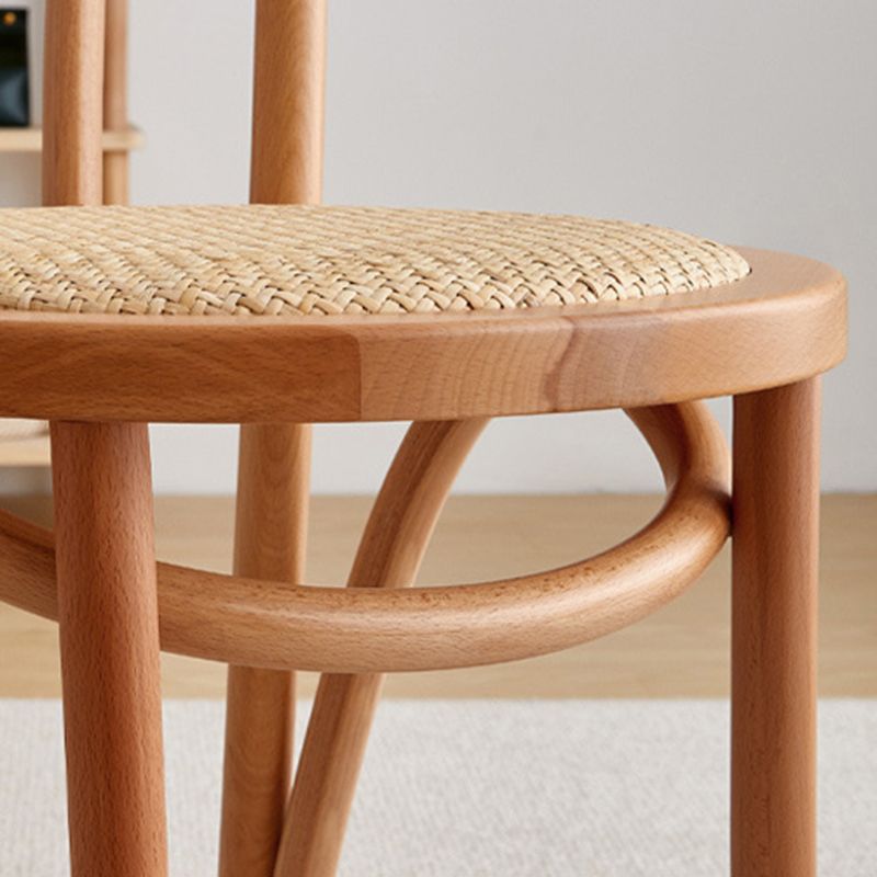 Chaise de salle à manger en bois moderne, sans accoudoirs, à dossier ouvert, pour usage domestique