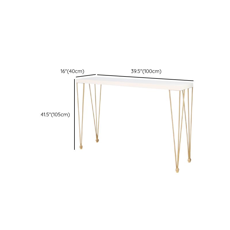 Modern Rectangle Solid Wood Bar Height Pub Table for Living Room