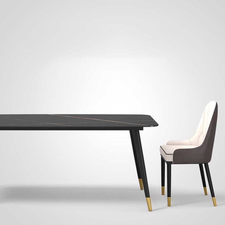 Modern 1/2/5/7 Pieces Rectangle Dining Set Sintered Stone Dining Table Set with Chairs