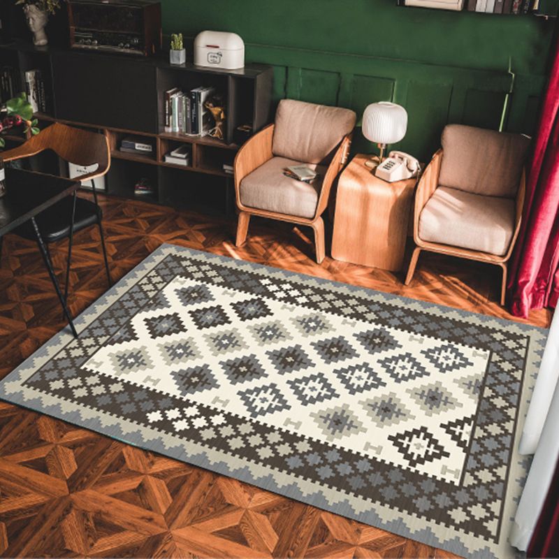 Multi-farbige Americana Teppich Polyster Geo gemustert in Indoor Teppich Haustierfreundliche Nicht-Schlupf-Hinterfläche Teppich zur Dekoration