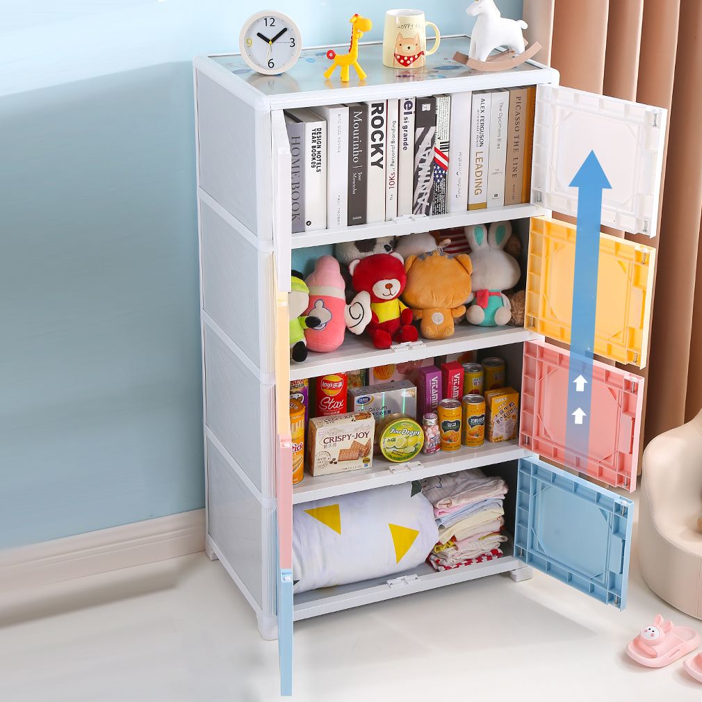 Contemporary Style Bedroom Cabinet Plastic Non-Hanging Storage Cabinet