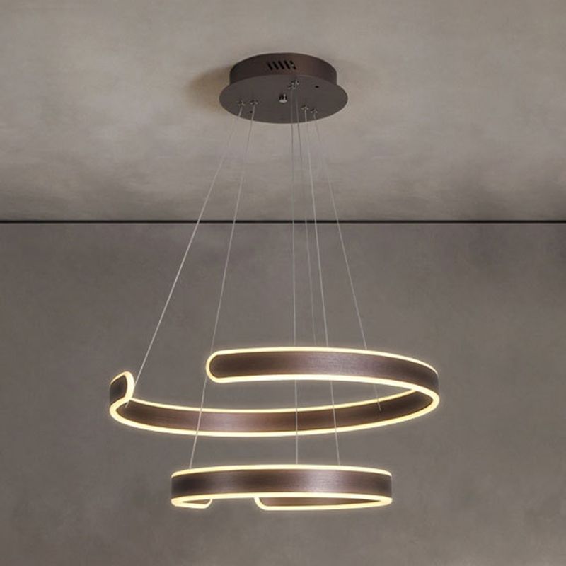 Coffee C landelera en forma de Simplicidad acrílica LED colgante colgante