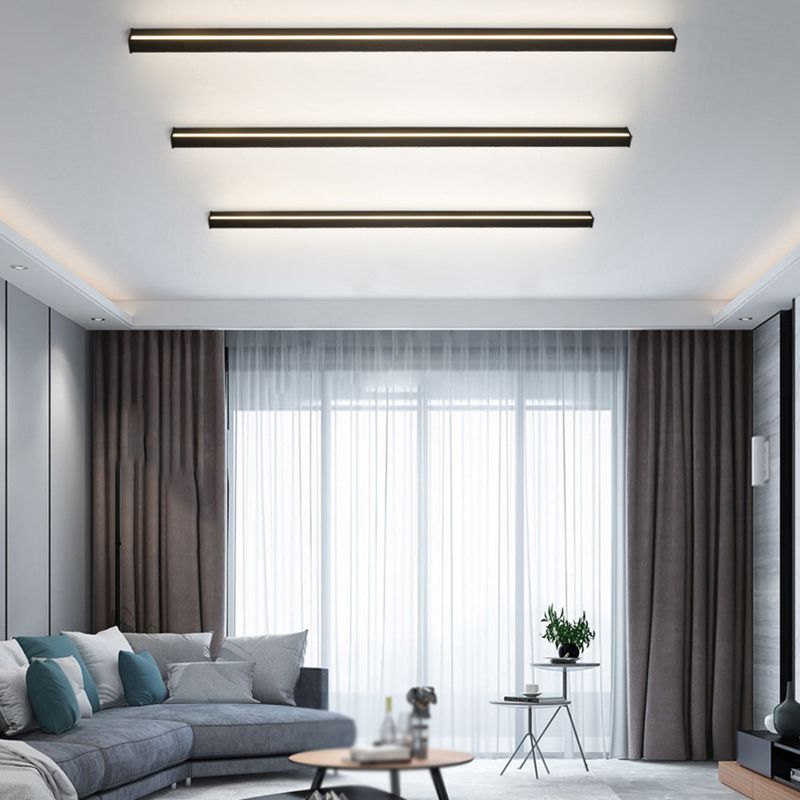 Modern Metal Wall Sconce Linear Shape Vanity Lamp with Plastic Shade for Bathroom