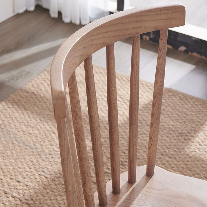 Scandinavian Armless Side Chair Wood Dining Side Chair for Home