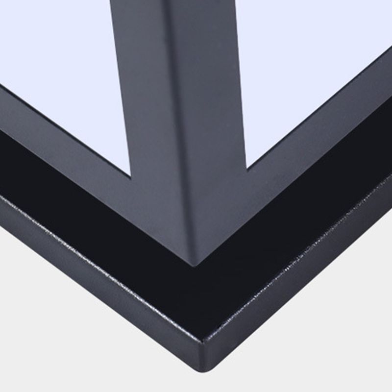 Contemporary LED Pillar Light Simple Black Solar Lighting Fixture for Garden